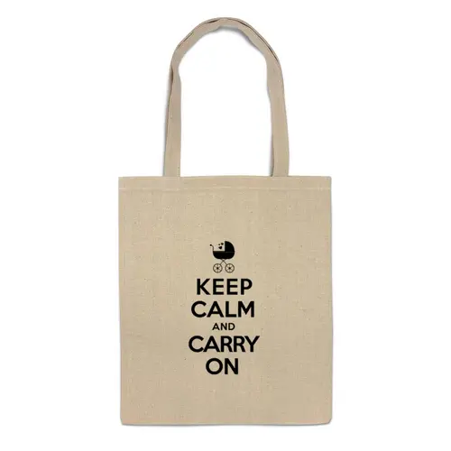 Заказать сумку в Москве. Сумка Keep calm & Carry on от litium - готовые дизайны и нанесение принтов.