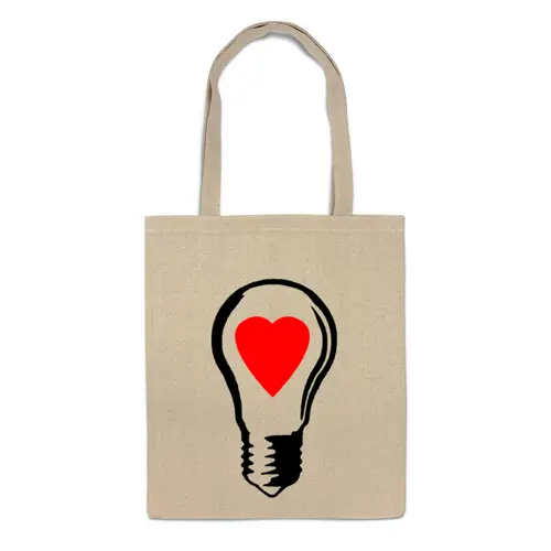 Заказать сумку в Москве. Сумка LAMP ON BACK! SWITCH ON YOUR LOVE! от HANS ZOGS - готовые дизайны и нанесение принтов.