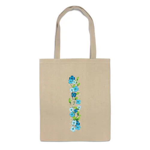 Заказать сумку в Москве. Сумка Голубые цветы от Виктор Гришин - готовые дизайны и нанесение принтов.