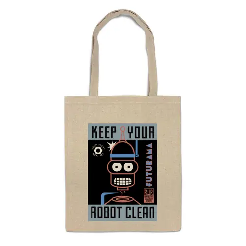 Заказать сумку в Москве. Сумка Keep your Robot Clean от maters - готовые дизайны и нанесение принтов.