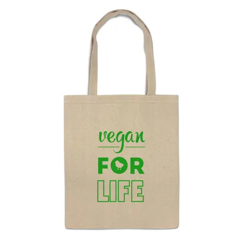 Заказать сумку в Москве. Сумка Vegan for life от catification - готовые дизайны и нанесение принтов.