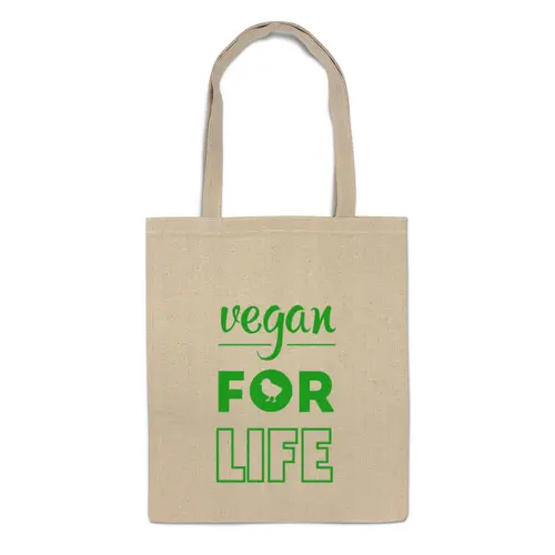 Заказать сумку в Москве. Сумка Vegan for life от catification - готовые дизайны и нанесение принтов.