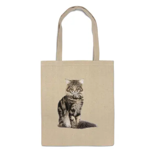 Заказать сумку в Москве. Сумка Милый пушистый кот      от alinmak - готовые дизайны и нанесение принтов.