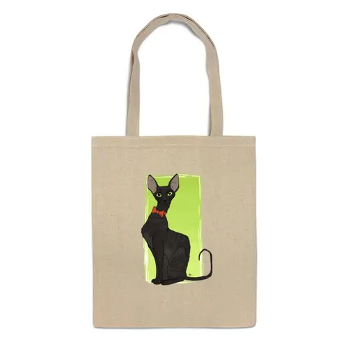 Заказать сумку в Москве. Сумка Чёрная кошка от fanart - готовые дизайны и нанесение принтов.