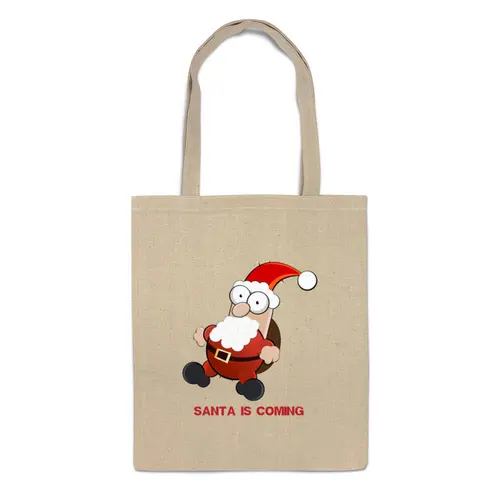 Заказать сумку в Москве. Сумка Santa is coming от Илья Щеблецов - готовые дизайны и нанесение принтов.