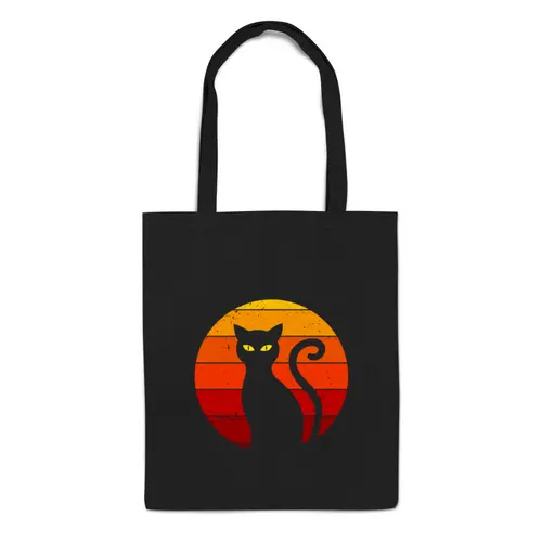 Заказать сумку в Москве. Сумка Черный кот от printik - готовые дизайны и нанесение принтов.