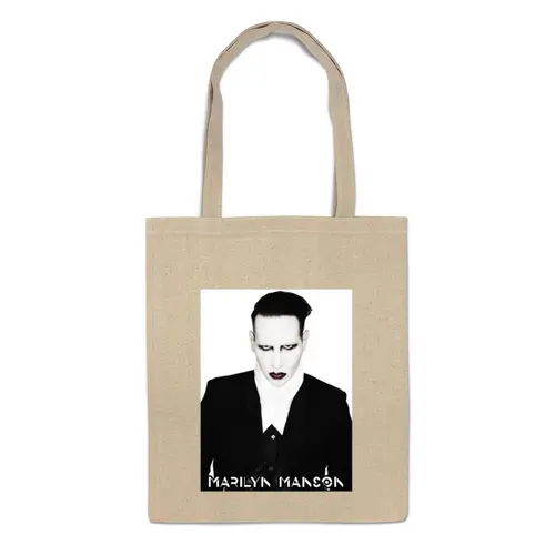 Заказать сумку в Москве. Сумка Marilyn Manson от inPrintio - готовые дизайны и нанесение принтов.