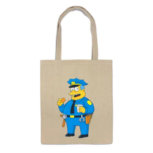 Заказать сумку в Москве. Сумка Полицейский из Симпсонов от Vinli.shop  - готовые дизайны и нанесение принтов.