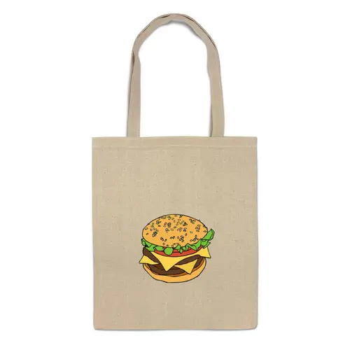 Заказать сумку в Москве. Сумка Гамбургер от YellowCloverShop - готовые дизайны и нанесение принтов.