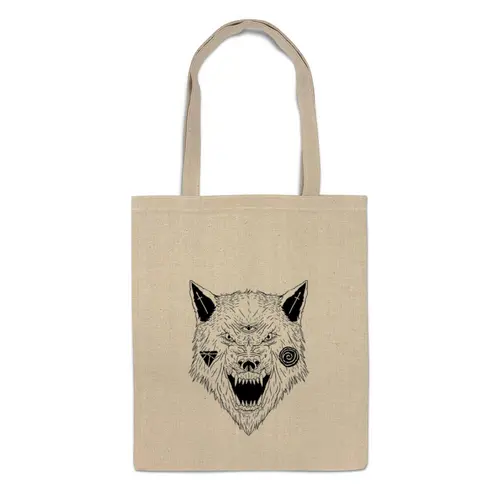 Заказать сумку в Москве. Сумка Серый волк от YellowCloverShop - готовые дизайны и нанесение принтов.