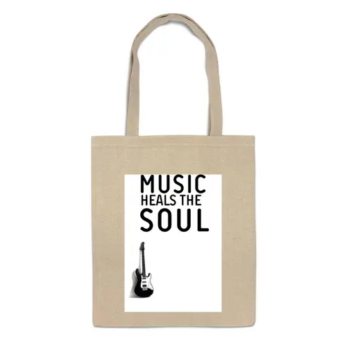 Заказать сумку в Москве. Сумка Music heals the soul от Aleksey Sinyakov - готовые дизайны и нанесение принтов.