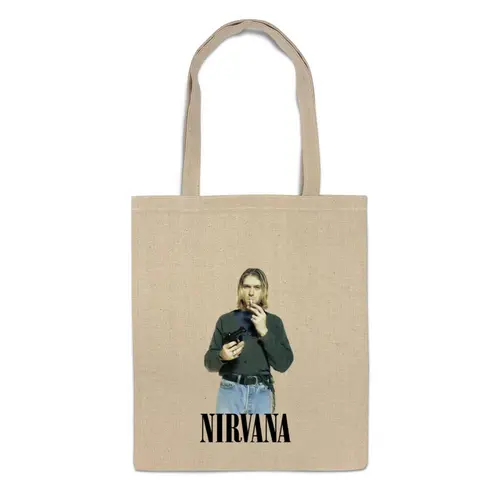 Заказать сумку в Москве. Сумка Nirvana Kurt Cobain  от rancid - готовые дизайны и нанесение принтов.