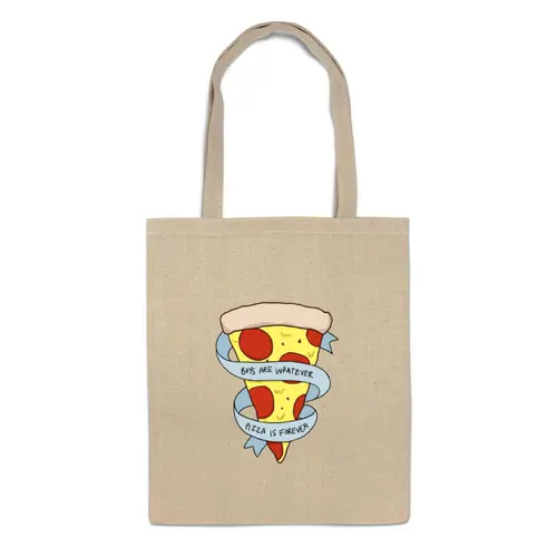 Заказать сумку в Москве. Сумка Пицца Навсегда от coolmag - готовые дизайны и нанесение принтов.