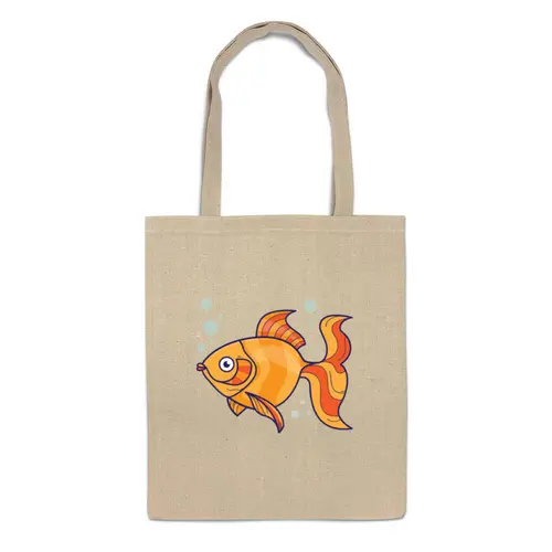 Заказать сумку в Москве. Сумка Золотая рыбка от BeliySlon - готовые дизайны и нанесение принтов.