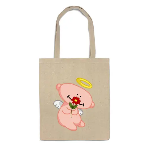 Заказать сумку в Москве. Сумка Ангел с цветком от Ordwen - готовые дизайны и нанесение принтов.