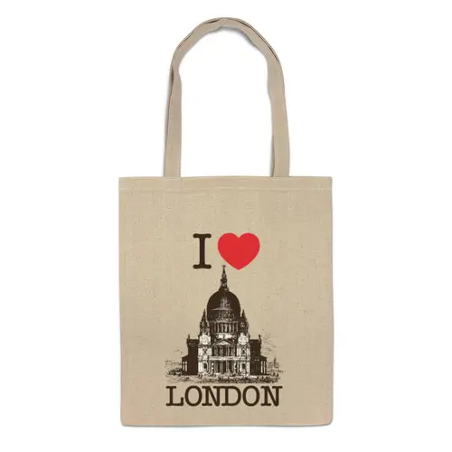 Заказать сумку в Москве. Сумка Я люблю Лондон от Celluloid - готовые дизайны и нанесение принтов.
