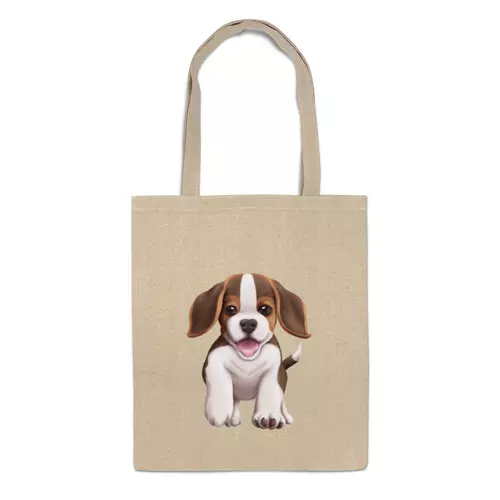 Заказать сумку в Москве. Сумка Собака бигль щенок от tigerda  - готовые дизайны и нанесение принтов.
