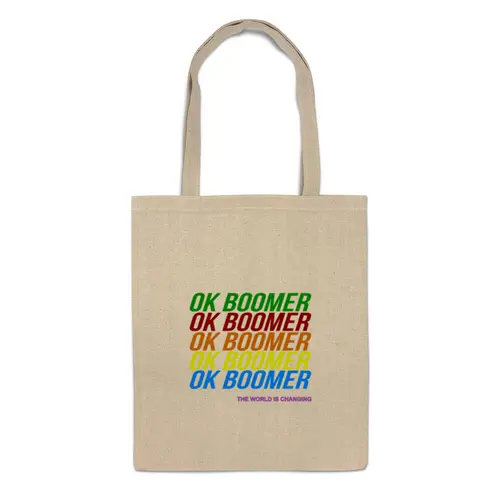 Заказать сумку в Москве. Сумка Ok Boomer от DESIGNER   - готовые дизайны и нанесение принтов.