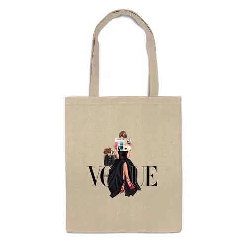 Заказать сумку в Москве. Сумка В магазин с Vogue  от @kristy_art_k  - готовые дизайны и нанесение принтов.