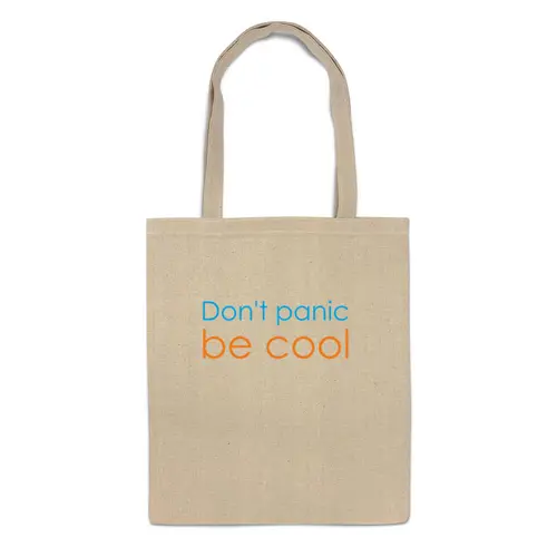 Заказать сумку в Москве. Сумка Рыжий котик Don't panic be cool - it's idea shop от volzara - готовые дизайны и нанесение принтов.