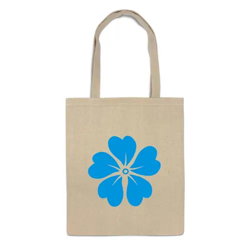 Заказать сумку в Москве. Сумка голубой цветок от nikol - готовые дизайны и нанесение принтов.
