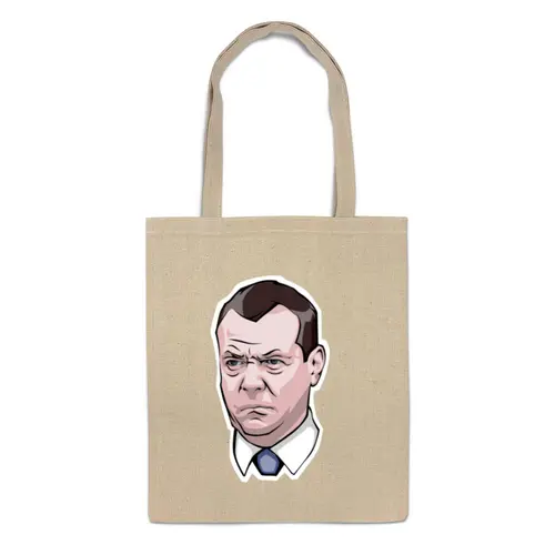 Заказать сумку в Москве. Сумка Дмитрий Медведеву не в духе от trygun - готовые дизайны и нанесение принтов.