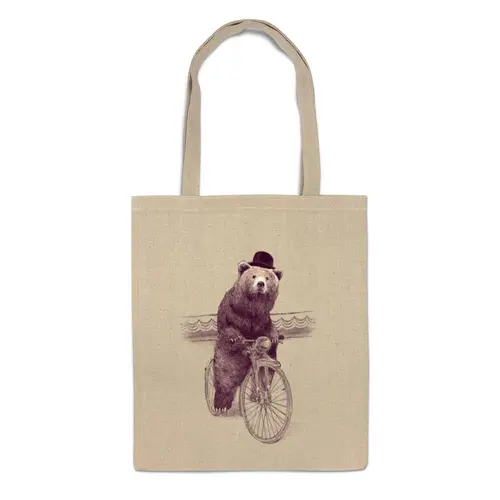 Заказать сумку в Москве. Сумка Медведь на велосипеде от printik - готовые дизайны и нанесение принтов.