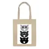 Заказать сумку в Москве. Сумка Минималистичные коты от rosenhip - готовые дизайны и нанесение принтов.