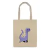 Заказать сумку в Москве. Сумка Забавный  динозаврик от Amerikanka - готовые дизайны и нанесение принтов.