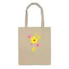 Заказать сумку в Москве. Сумка желтые и розовые цветы от nikol - готовые дизайны и нанесение принтов.