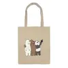Заказать сумку в Москве. Сумка We bare bears от invinciblefox - готовые дизайны и нанесение принтов.