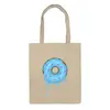 Заказать сумку в Москве. Сумка Голубой пончик donut от Елена  - готовые дизайны и нанесение принтов.