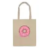 Заказать сумку в Москве. Сумка Розовый пончик donut от Елена  - готовые дизайны и нанесение принтов.