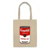 Заказать сумку в Москве. Сумка Campbell's Soup (Энди Уорхол) от coolmag - готовые дизайны и нанесение принтов.