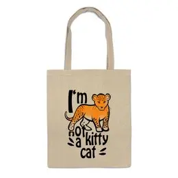 Заказать сумку в Москве. Сумка NOT A KITTY CAT от ELENA ZHARINOVA - готовые дизайны и нанесение принтов.