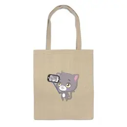 Заказать сумку в Москве. Сумка Селфи.Котёнок от Amerikanka - готовые дизайны и нанесение принтов.