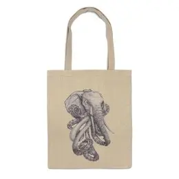 Заказать сумку в Москве. Сумка Слон и осьминог от printik - готовые дизайны и нанесение принтов.