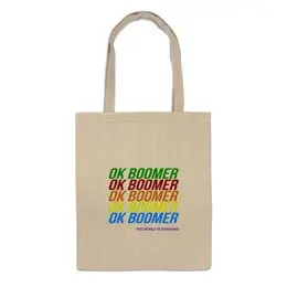 Заказать сумку в Москве. Сумка Ok Boomer от DESIGNER   - готовые дизайны и нанесение принтов.