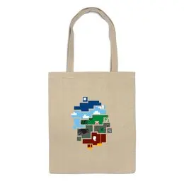 Заказать сумку в Москве. Сумка Minecraft world от AJIUK - готовые дизайны и нанесение принтов.
