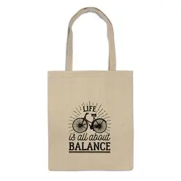 Заказать сумку в Москве. Сумка Life is all about balance! от zen4@bk.ru - готовые дизайны и нанесение принтов.