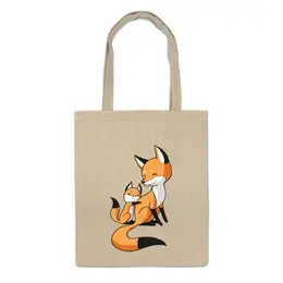 Заказать сумку в Москве. Сумка Две Лисички (fox) от coolmag - готовые дизайны и нанесение принтов.