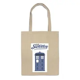 Заказать сумку в Москве. Сумка HELLO SWEETIE & TARDIS \ ПРИВЕТ, МИЛЫЙ & ТАРДИС от Marvel T-shirts - готовые дизайны и нанесение принтов.