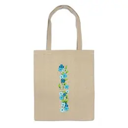 Заказать сумку в Москве. Сумка Голубые цветы от Виктор Гришин - готовые дизайны и нанесение принтов.