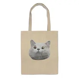Заказать сумку в Москве. Сумка Удивленный кот от Mary_F  - готовые дизайны и нанесение принтов.