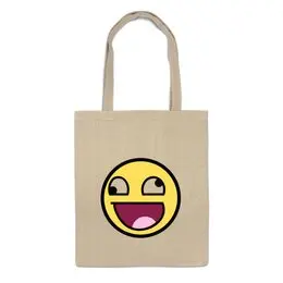 Заказать сумку в Москве. Сумка Awesome smile от YellowCloverShop - готовые дизайны и нанесение принтов.