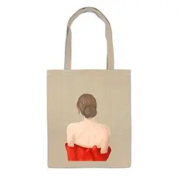 Заказать сумку в Москве. Сумка Девушка в красном от churikova.art1@yandex.ru - готовые дизайны и нанесение принтов.