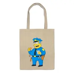 Заказать сумку в Москве. Сумка Полицейский из Симпсонов от Vinli.shop  - готовые дизайны и нанесение принтов.