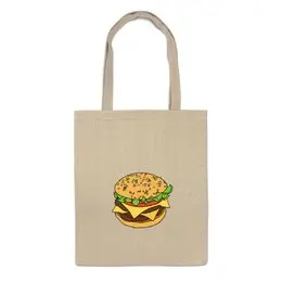 Заказать сумку в Москве. Сумка Гамбургер от YellowCloverShop - готовые дизайны и нанесение принтов.