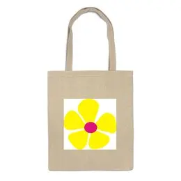 Заказать сумку в Москве. Сумка жнлтый цветок от nikol - готовые дизайны и нанесение принтов.