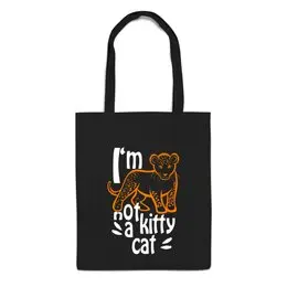 Заказать сумку в Москве. Сумка NOT A KITTY CAT от ELENA ZHARINOVA - готовые дизайны и нанесение принтов.